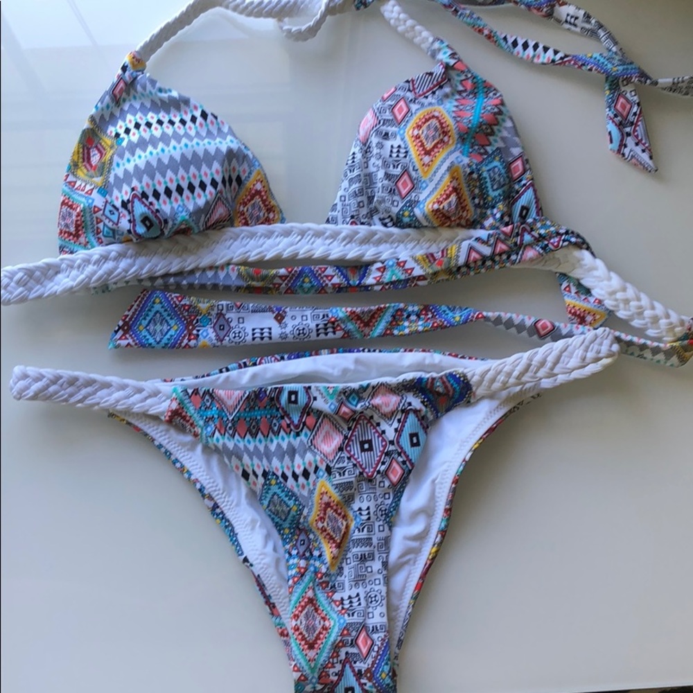 Red Carter Multicolor Bikini